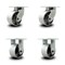 Service Caster 6 Inch Heavy Duty Semi Steel Cast Iron Caster Swivel Locks 2 Rigid SCC, 2PK SCC-KP92S630-SSR-BSL-2-R-2 - alternate 1